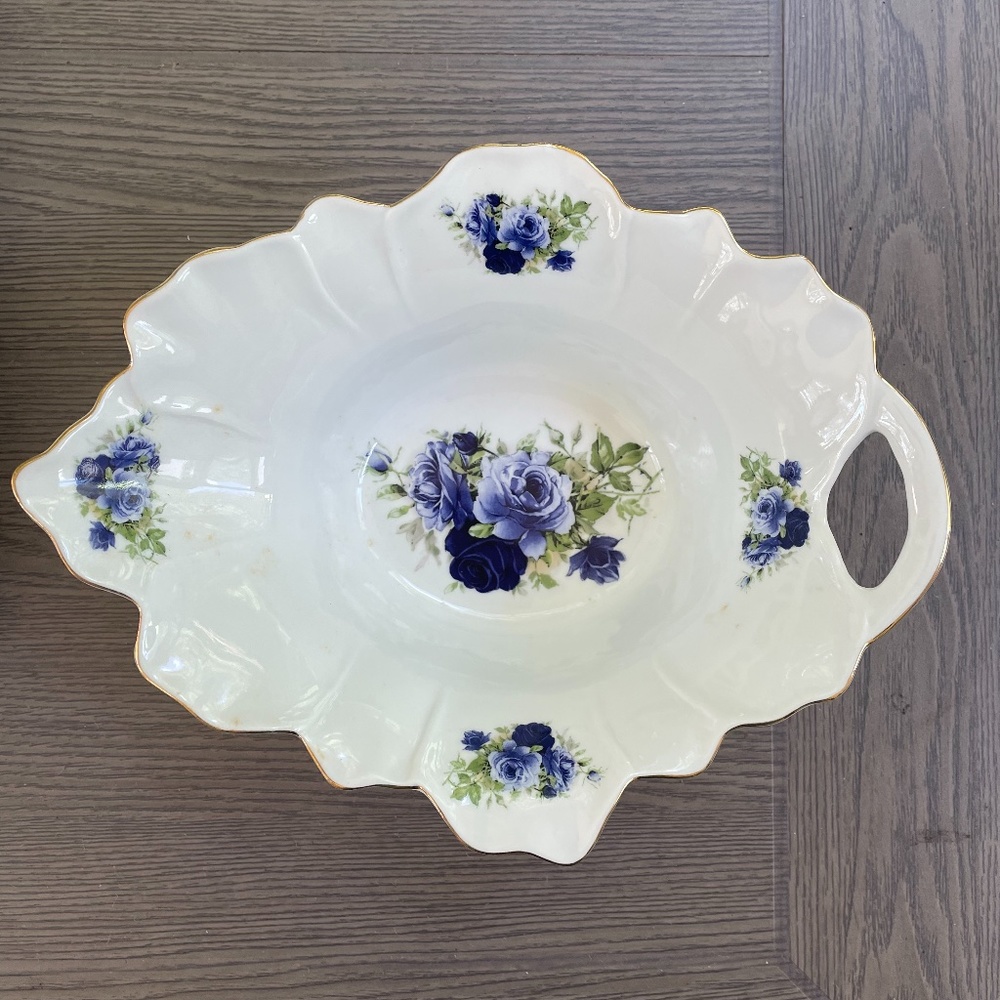 China from the Blue Victorian Rose collection